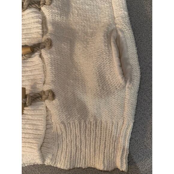 J Crew | XXS | Fisherman Toggle Knit Cardigan Sweater cream rope wood cotton - Picture 9 of 9